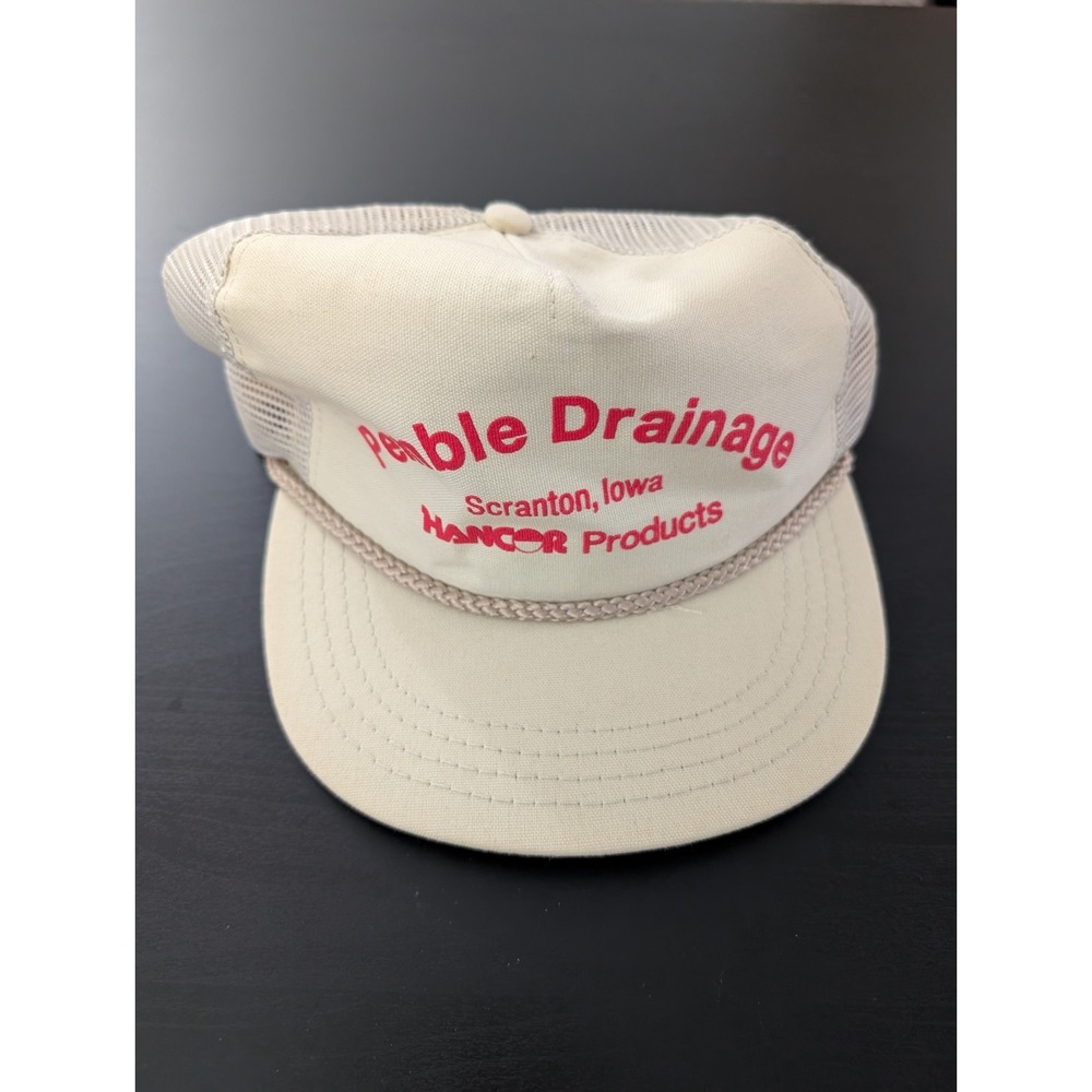 Vintage Pemble Drainage Supply Hat Cap Snap Back Trucker Scranton Iowa